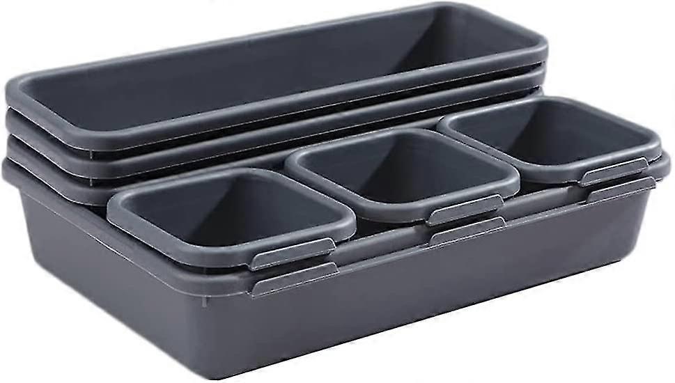 Drawer Organiser Organiser System, 8 Pieces Organiser Multifunctional Storage Boxdark Gray
