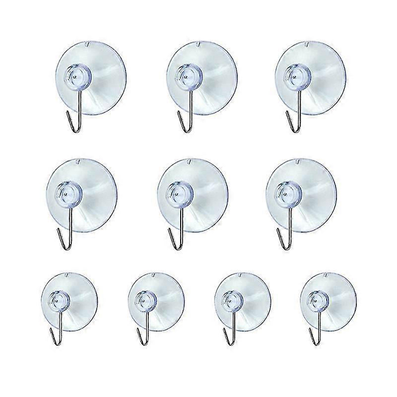 10 Windows Transparent Suction Cup Suction Cup Hook Clothes Jacket Metal Hook