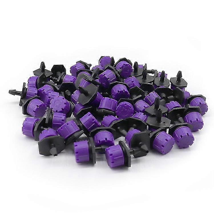 50pcs 8 Holes Button Drop Adjustable Flow Dripper Spray Dripped Integral Emitter Nozzle Sprinkle
