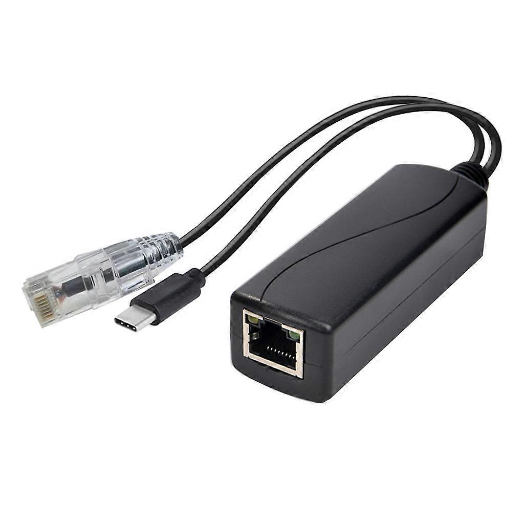 PoE Splitter Gigabit TYPE-C /Micro USB/DC5521 Aktiv PoE til TYPE-C-adapter