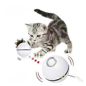 Slimme Kat Speelgoed Bal Interactieve Kattenkruid Usb Oplaadbare Zelf roterende Kleurrijke Led Veer Bells Speelgoed Voor Katten Kitten