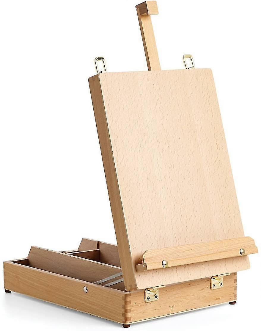 Easel Box In Varnished Beech Wood