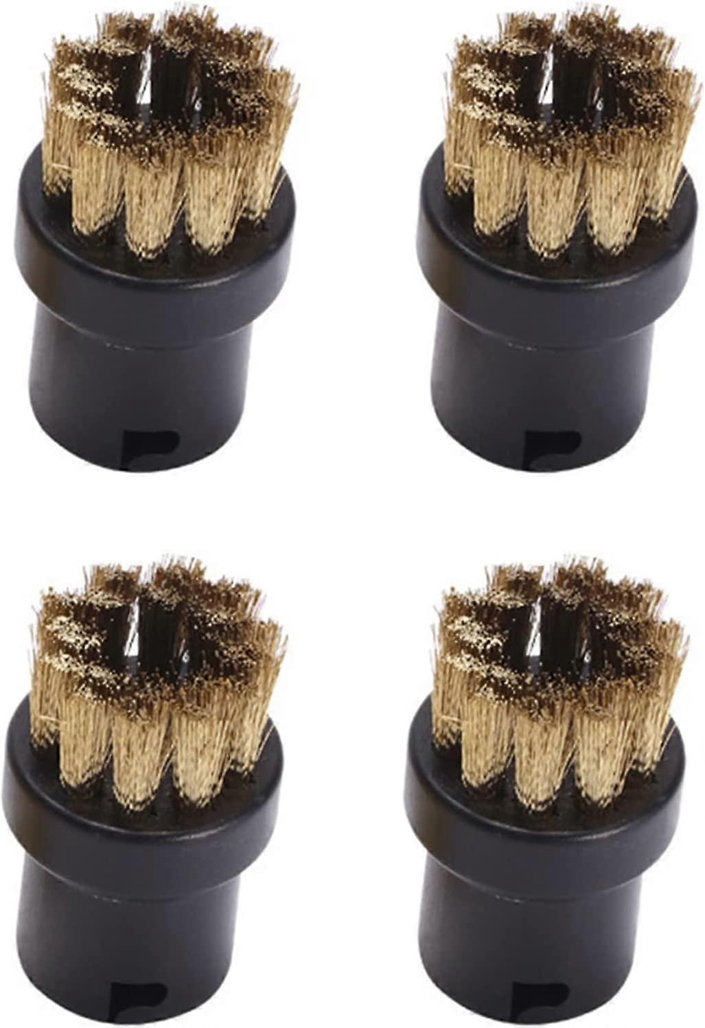4pcs Replacement Round Cleaning Brushes for Steam Cleaner (Copper)