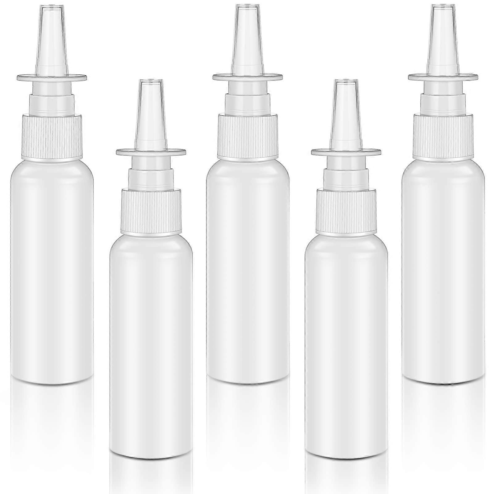 5Pcs 15ML Refillable Plastic Nasal Spray Bottle with Fine Mist Sprayer