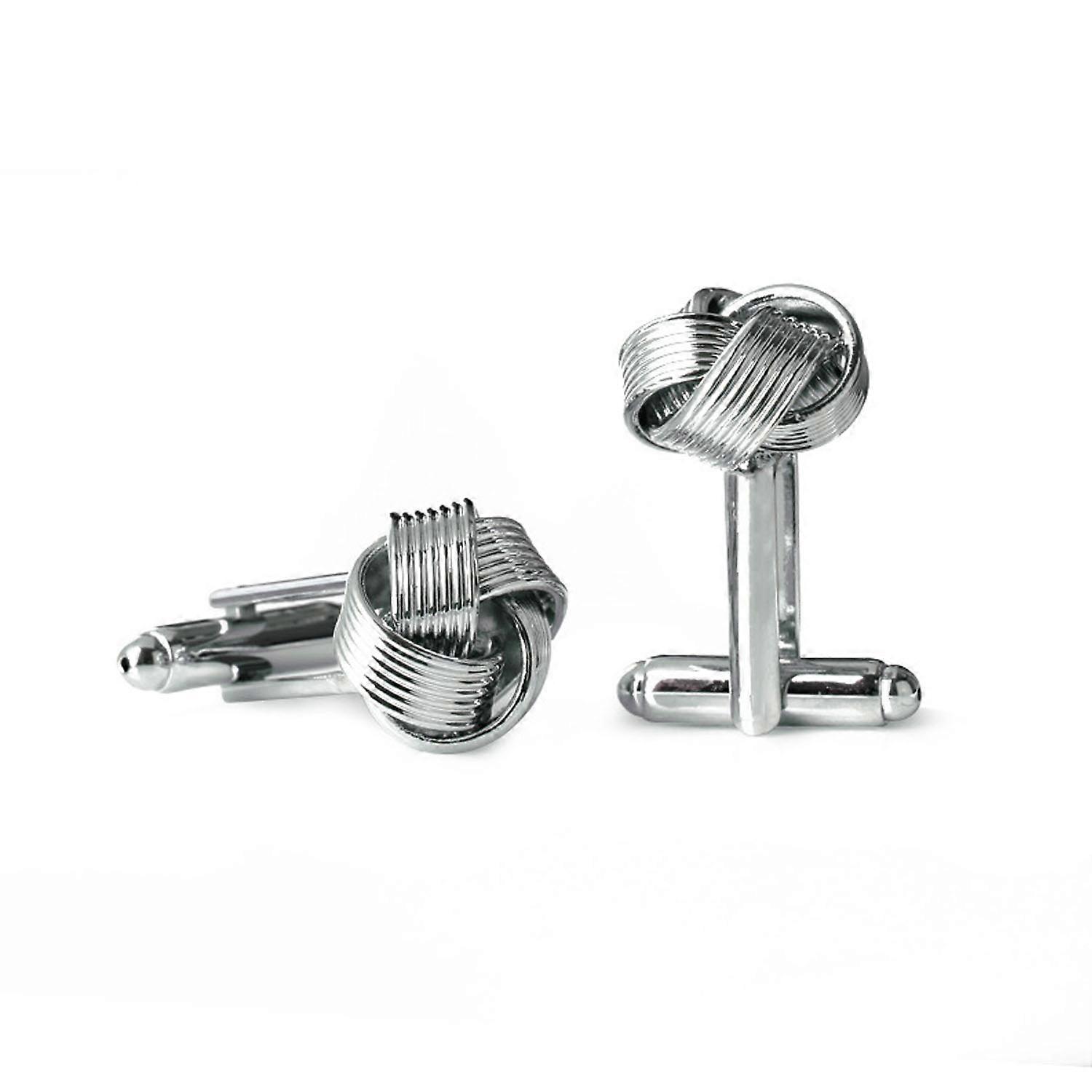 Silver twist cufflinks