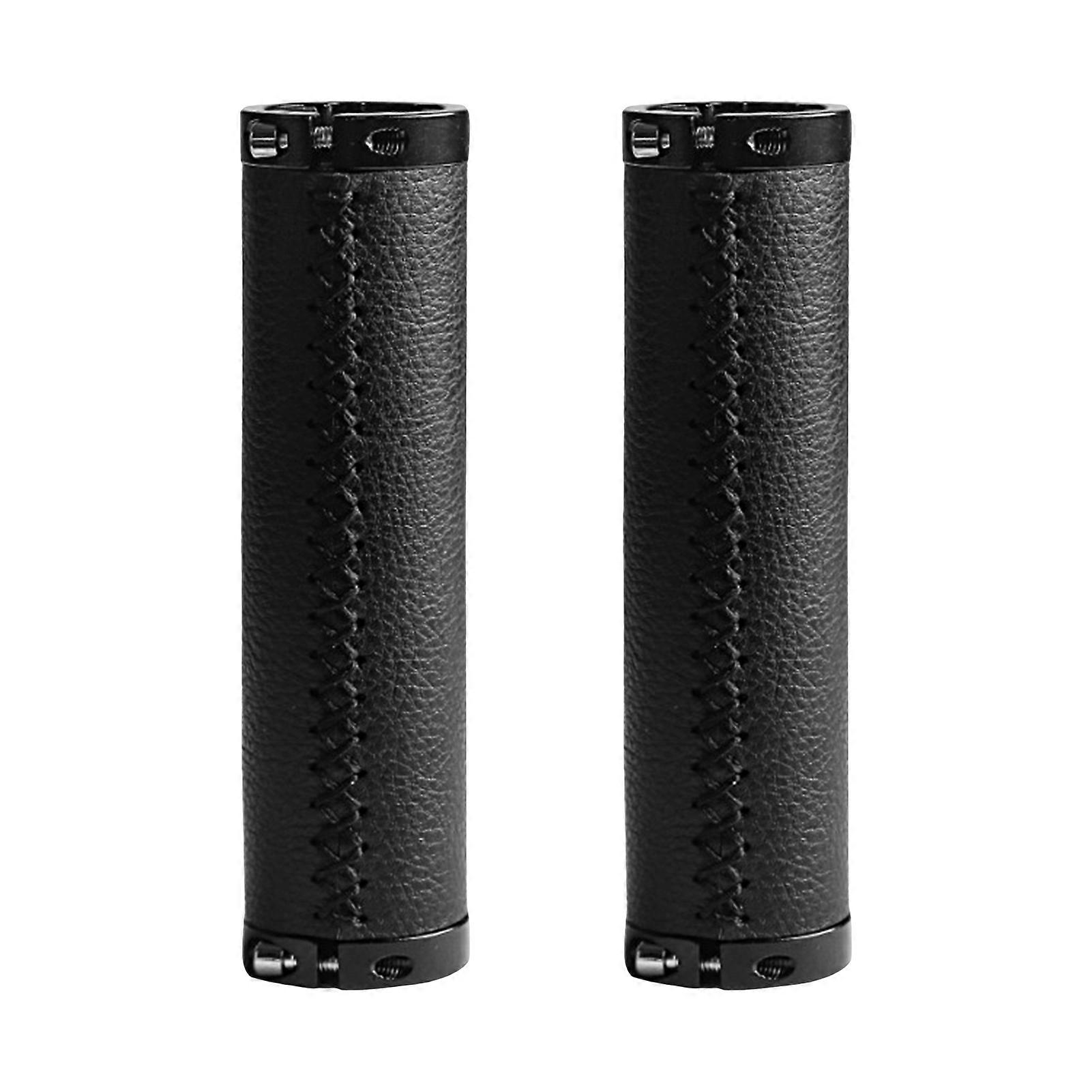 Kaesi 1 Pair Handlebar Sleeves Bilateral Locking Anti-slip High Strength Shock Absorption Bicycle Handlebars Grips for Mountain Bikes