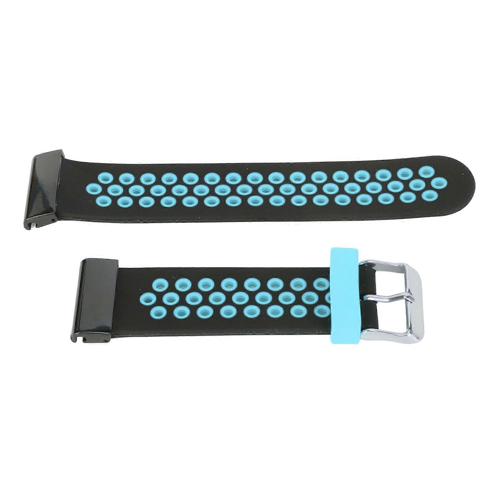 Sport Strap 2 Color Breathable Silicone Bands Adjustable Replacement Wrist Band for Garmin Fenix 7X 6X 5X Black Blue