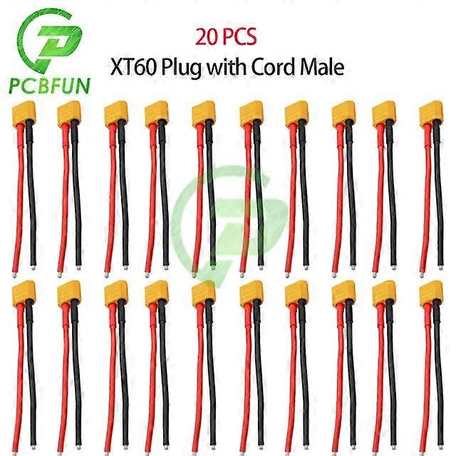 1-50Pcs Plug Male Connector With 14awg Silicon Wire For Rc Lipo Battery Cable Drone Xt60 Pigtail
