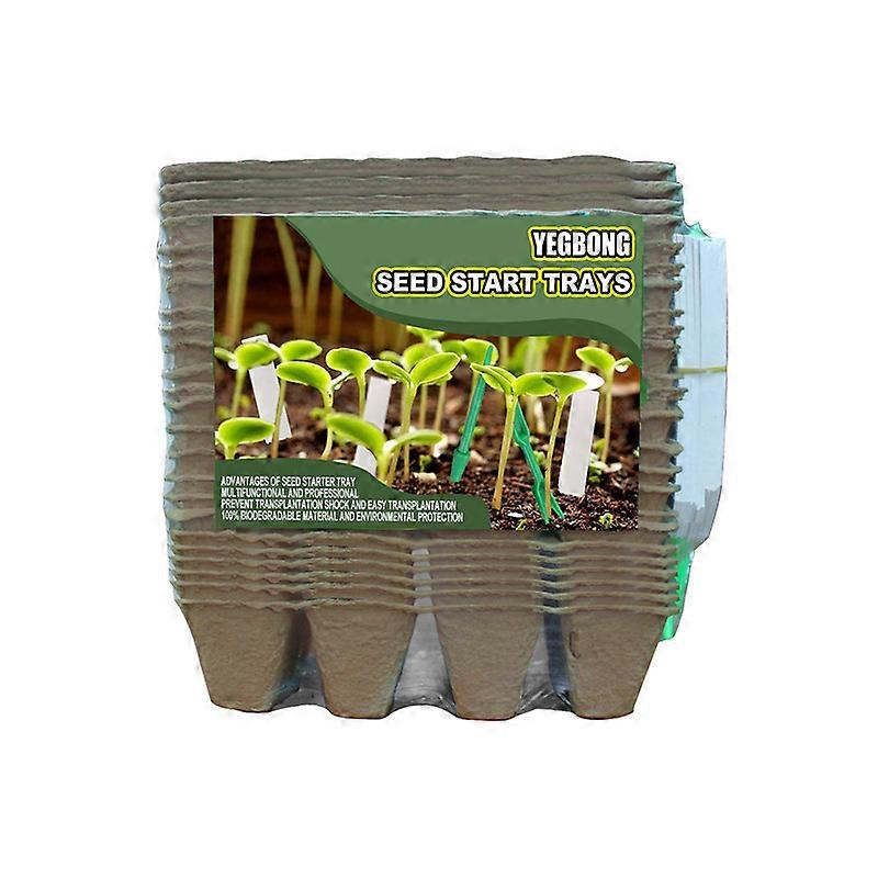 EVAGO 12/24 PCS Seed Starter Peat Pots Kit Germination Seedling Trays are Biodegradable and Organic Plastic Plant Markers Included