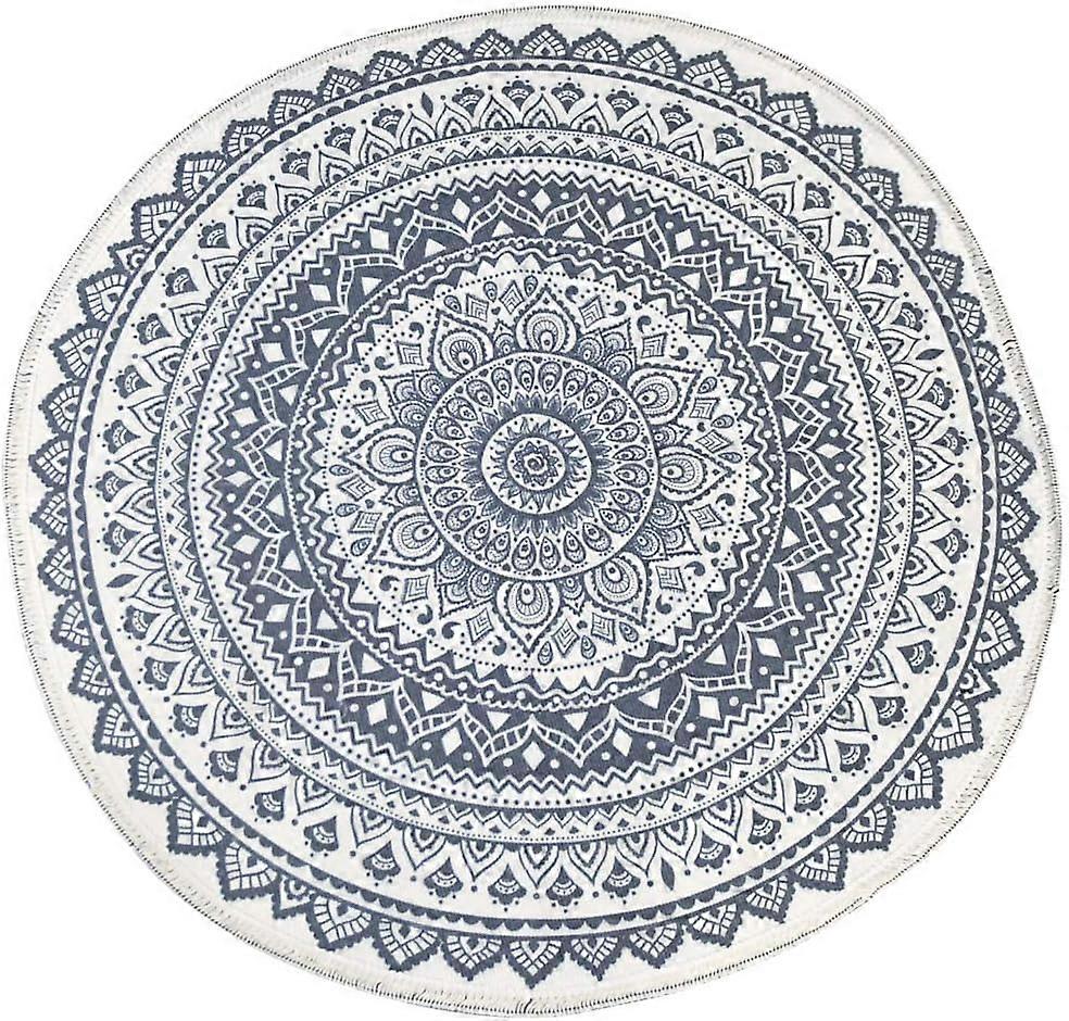 カーペットラウンドカーペットプリントカーペット織り薄いカーペット自由奔放に生きるスタイルラウンドカーペットリビングルームベッドルームカーペット用