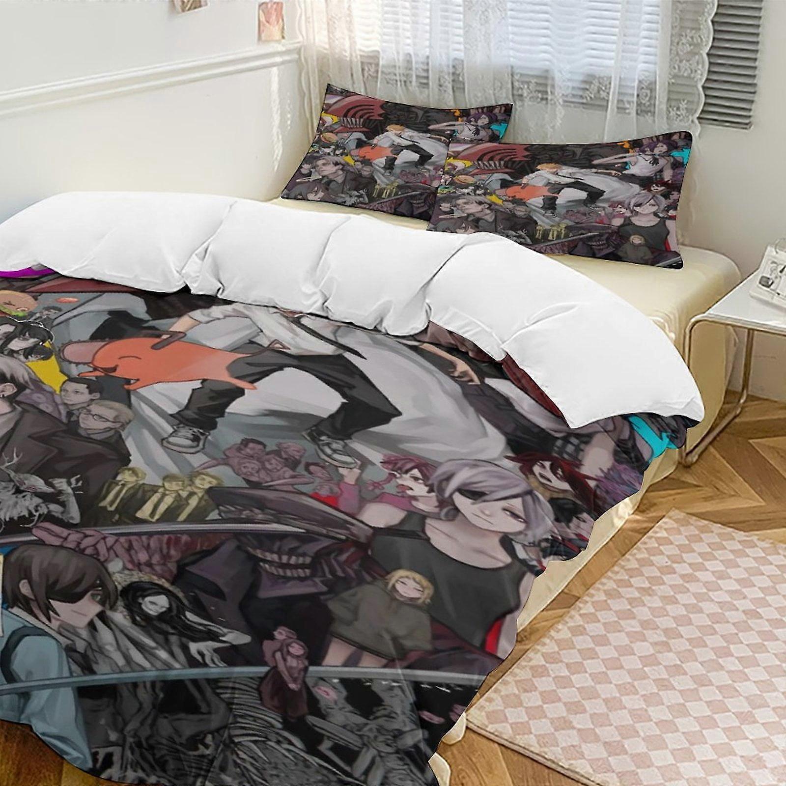 طقم الفراش Gs547 بالمنشار رجل أنيمي سرير منزلي 3 قطع ، خفيف الوزن ومريح أحجام متعددة للاختيار من بينها SH547