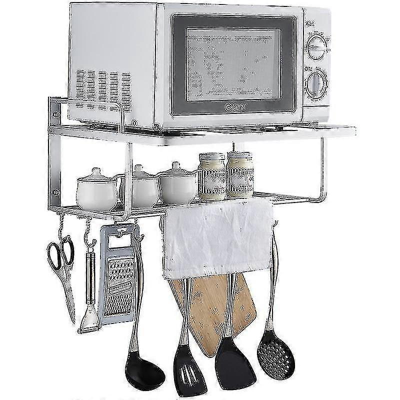 Wall Mounted Kitchen Storage Rack Micro Wave Oven Shelf|Wall Mounted Kitchen Racks