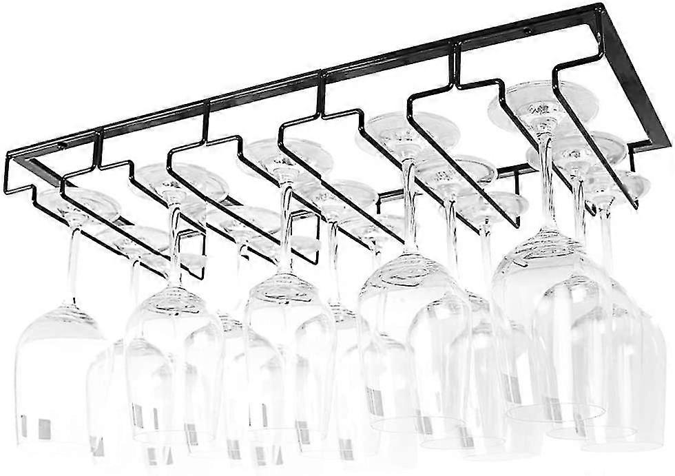 شنقا النبيذ حامل الزجاج المعدن النبيذ حامل الزجاج تحت تركيب مجلس الوزراء