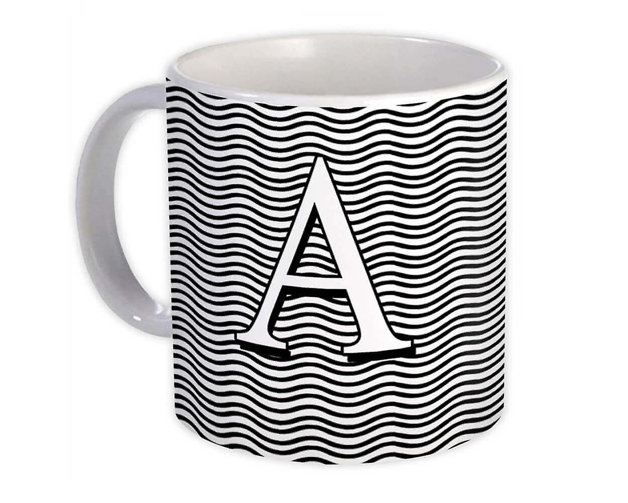Presentmugg: Monogrambokstav ett alfabet