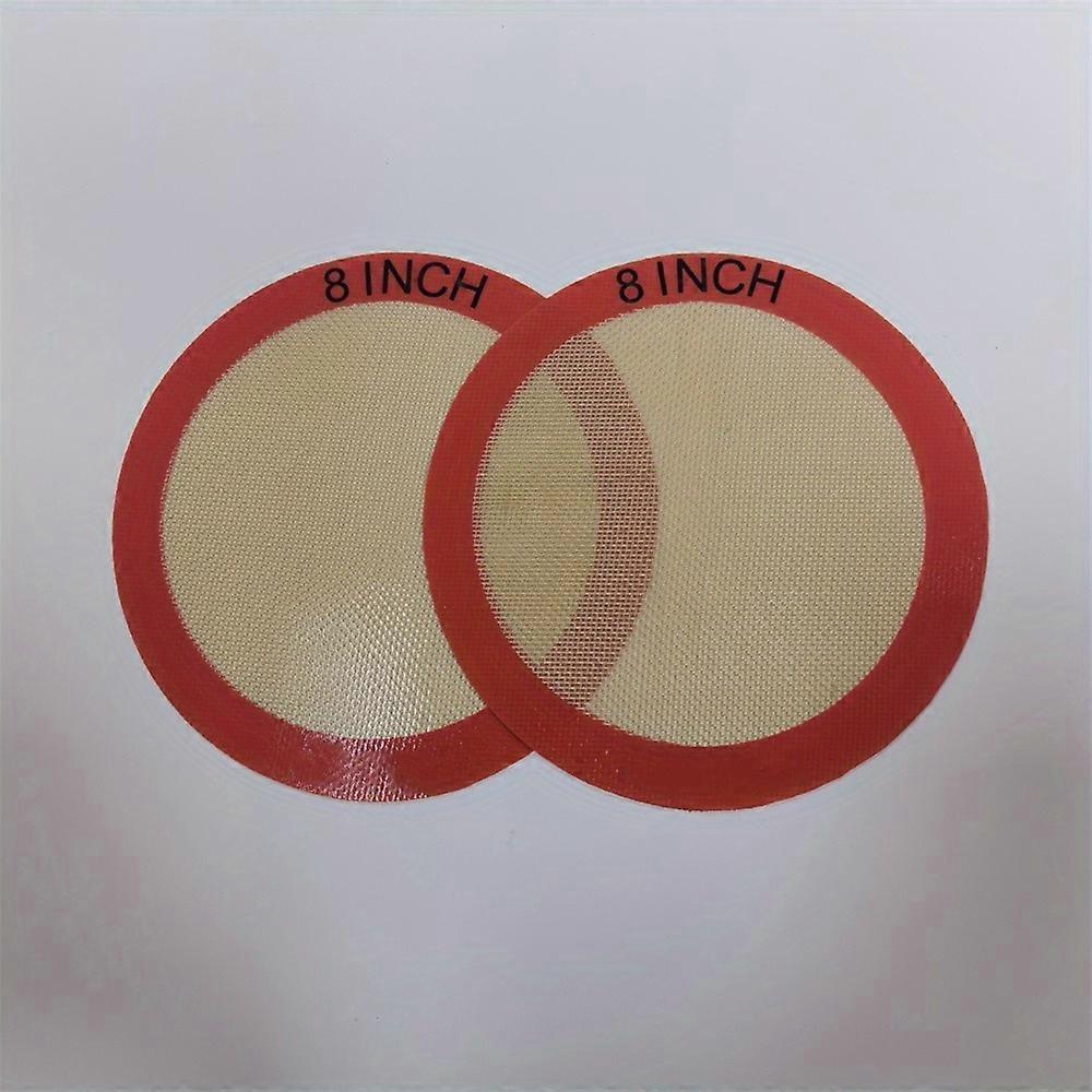 2pcs, Silicone Baking Mats (8''/9''), Reusable Round Baking Mats, Heat Resistant Oven Liner Sheets, Cake Pan Mats, For Macaron, Cookie, Baking Tools,