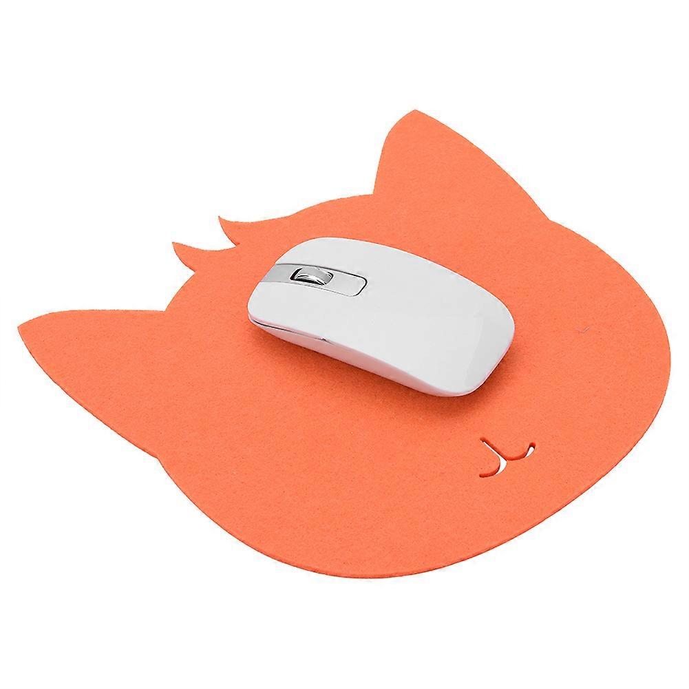 Cat Shape Anti Static and Dustproof Felt Desk Pad - Orange Sizes Available
