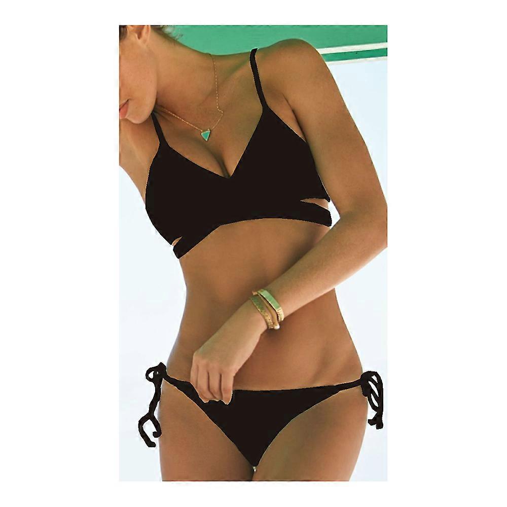 Solid Color Swimwear Swimsuit Bikini Set