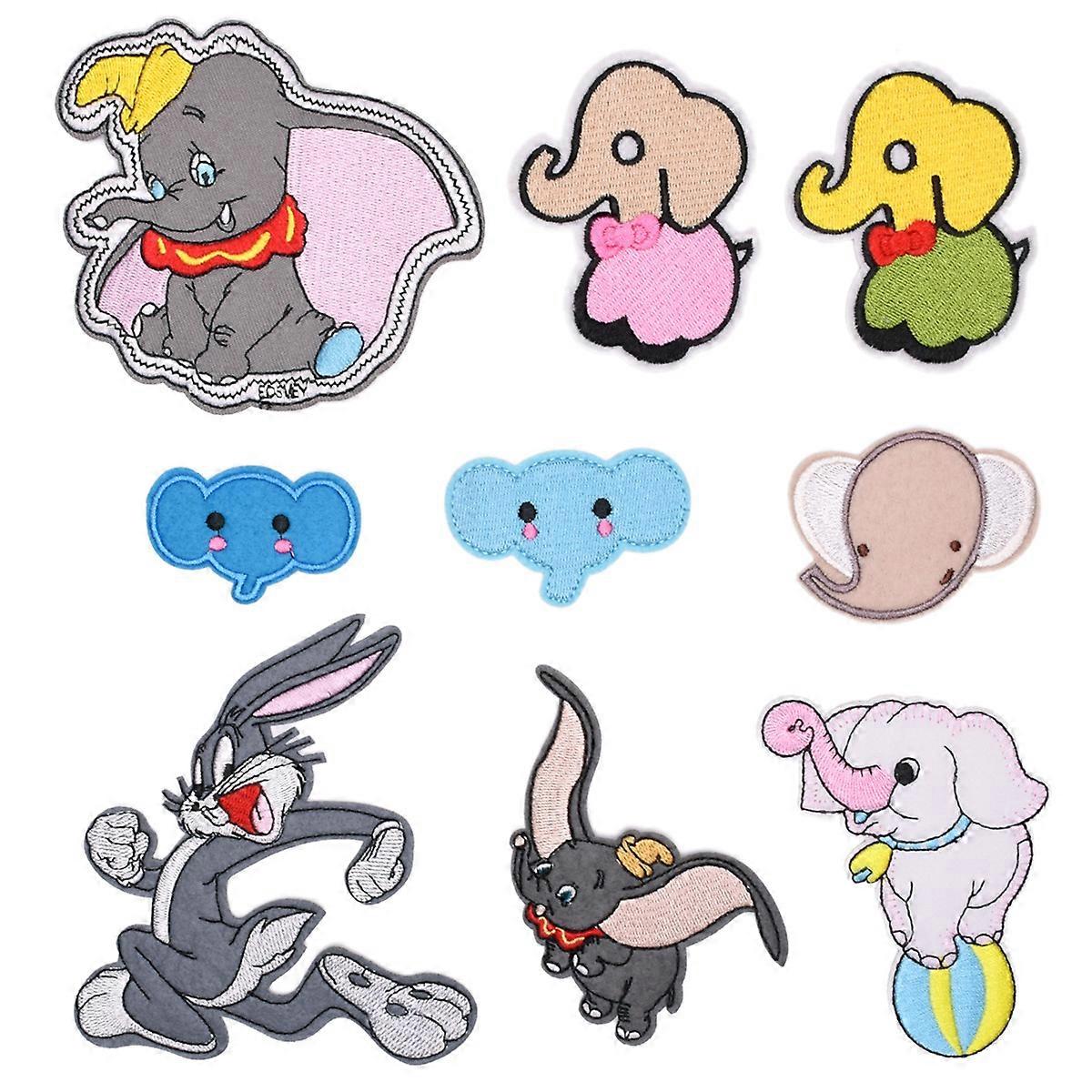 Iron-on Patch 9 Pcs Children's Iron-on Patch Embroidered Patch for DIY Customize Clothes T-Shirt Jeans, Backpack Kid's and Adult's Jacket to Hide Hole