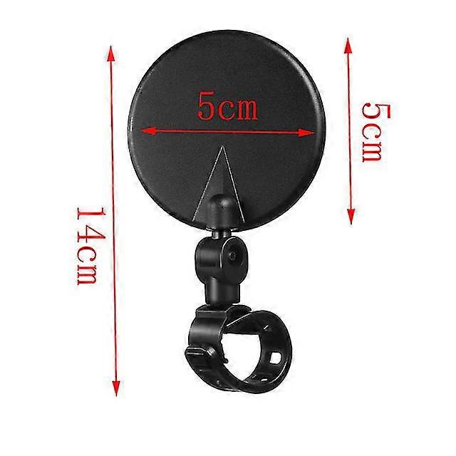 1pcs Cycling Rear Mirror Adjustable 360 Degree Rotatable Handlebar Shockproof Wide Angle Convex Mirror For Most Mountain Bike