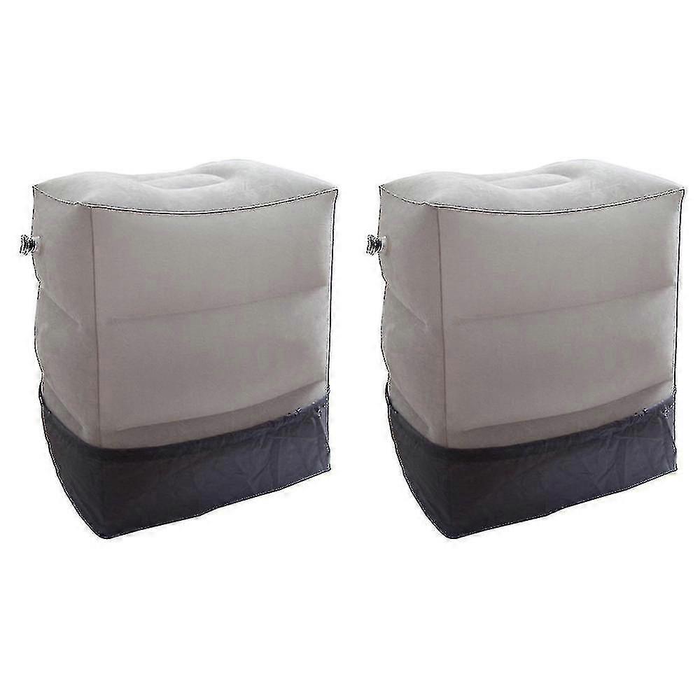 Adjustable Inflatable Airplane Leg Rest Pillow - Travel Footrest for Relaxation