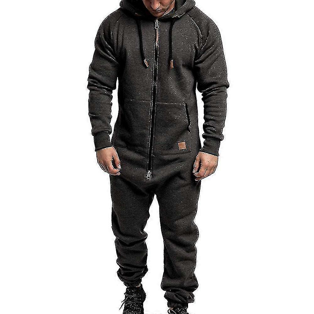 جديد 2023 الرجال Onesie الكل في واحد هوديي الرمز البريدي جمبسوت الشتاء عارضة مقنع رومبر بلاي سويت