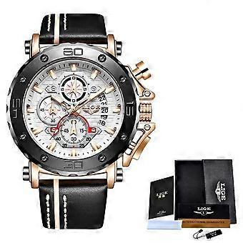 LIGE Luxury Casual Sport Watch Top Brand Creative Chronograph Silicone Strap Date Luminous Waterproof Big Men Watches Male Clock