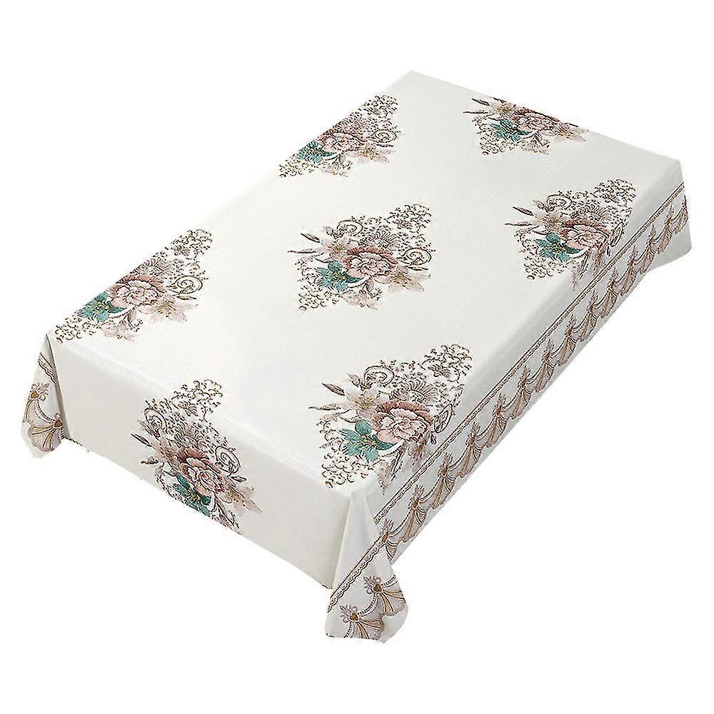 Nappes en vinyle imperméables, nappe de table en plastique anti-déversement anti-éclaboussures à l’huile robuste, pour une utilisation printanière à l’intérieur et à l’extérieur