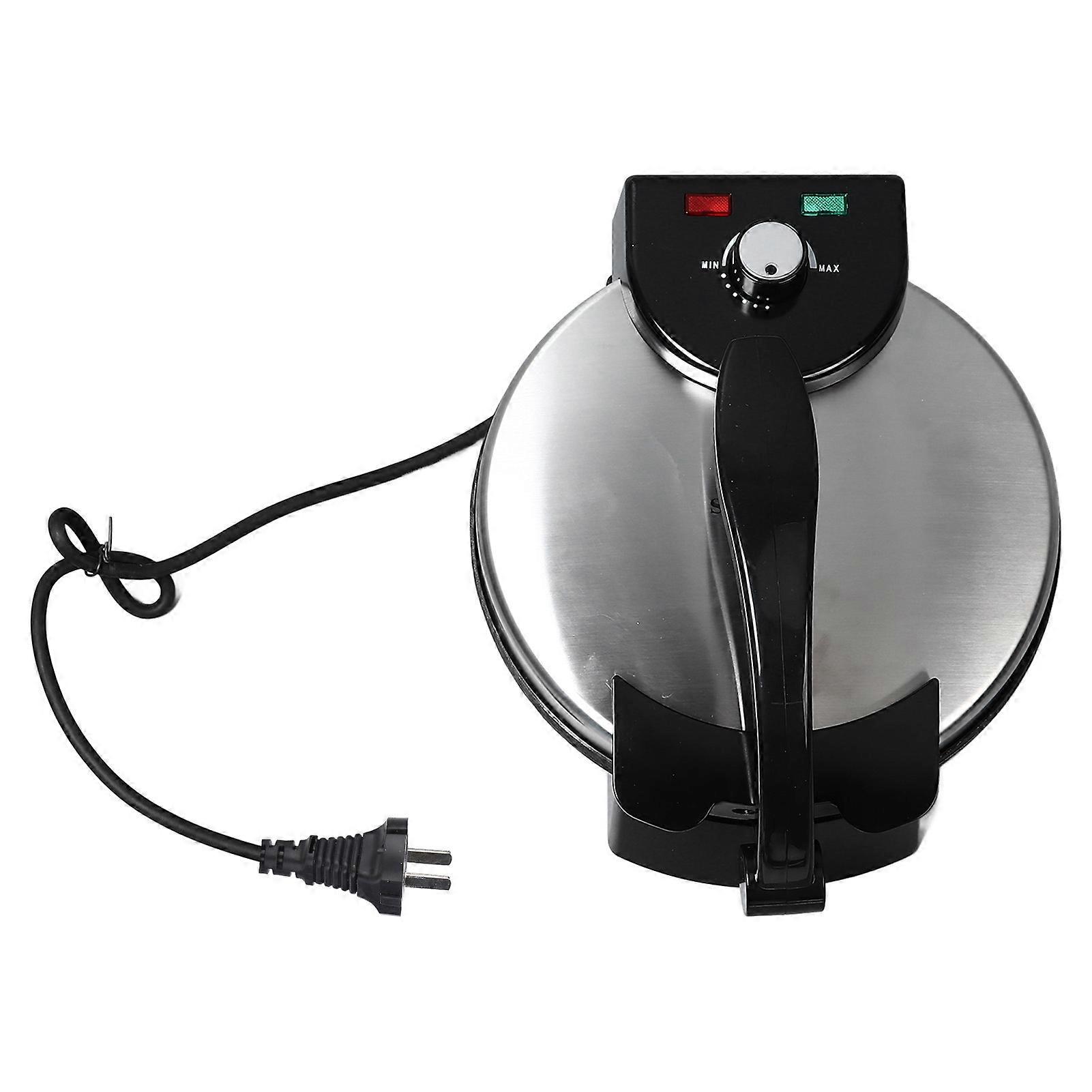 Crepe Maker 1200W Stainless Steel Nonstick Electric Round Griddle with Temperature Control for Eggs Pancakes Pizzas