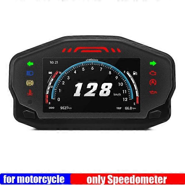 Universal Motorcycle Speedometer Odometer Digital Motor LCD Instrument Panel with Oil Level Mileage Dashboard for 1/2/4 Cylinder