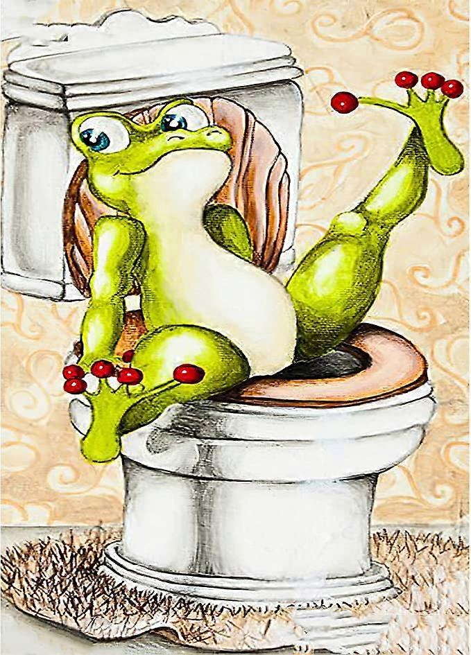 Dww-Frog Diamond Painting Full Rhinestone Kit, Diamond Embroidery Complete Frog Diamond Painting, DIY 5D Diamond Painting Frog, 5D Full Diamond Painti