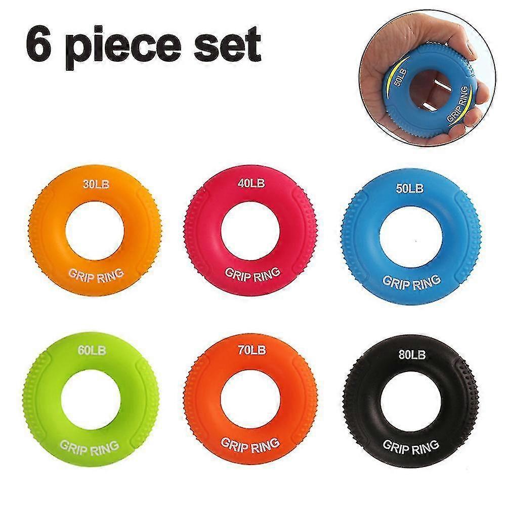 Grip Strengtheners (6 Pcs) Compatible Withearm Ring Hand Exercisers Z65433