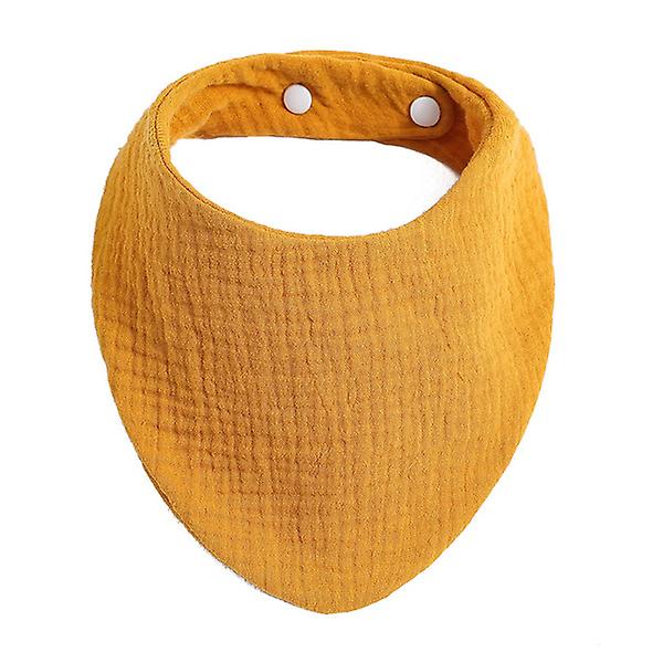Bavaglini per neonati in cotone, accessori per neonati, tinta unita, bottone automatico, morbido asciugamano triangolare