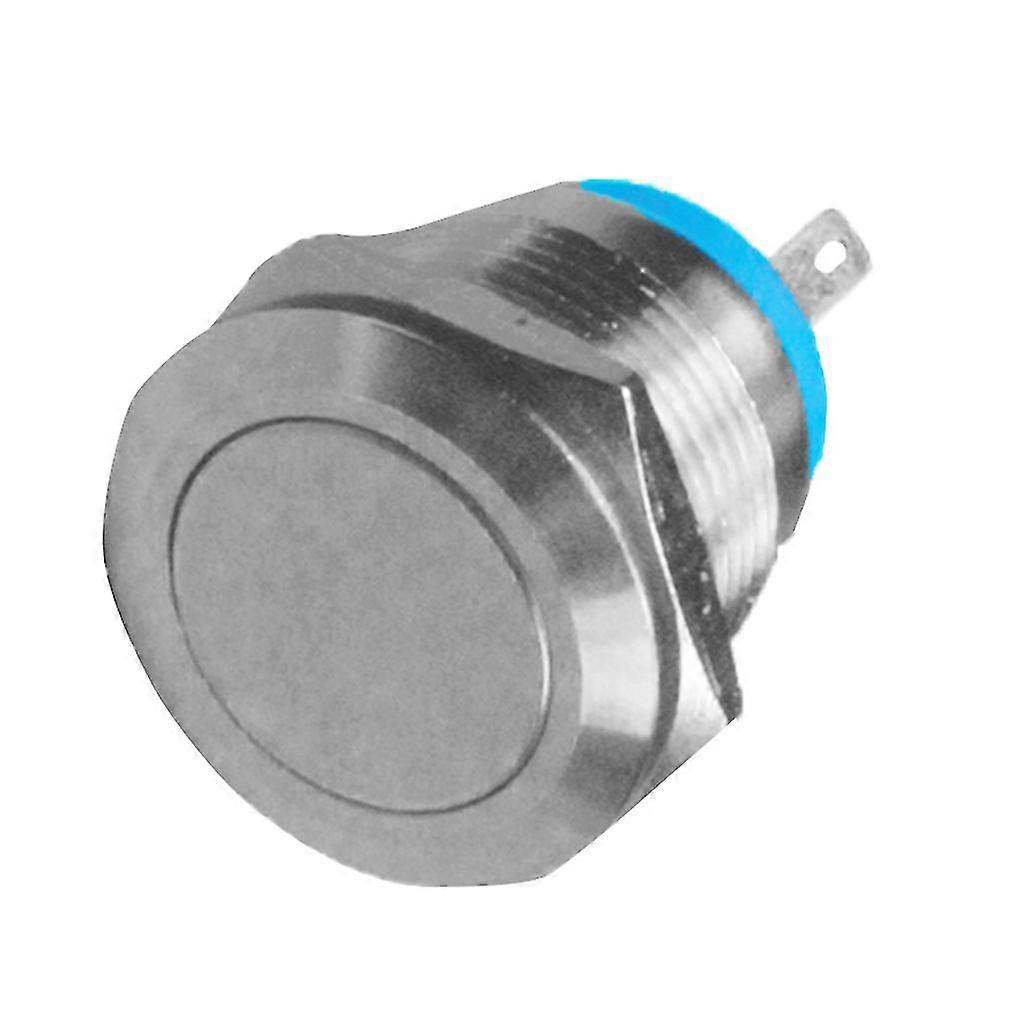 19mm Waterproof Momentary Stainless Steel Push Button Switch Flat Cap