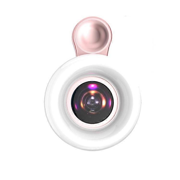 3 IN 1 Mobile Phone Fill Light Rechargable Portable Selfie LED Ring Flash Light 15X Macro Lens Phone Selfie Lamp Ring Clip Light