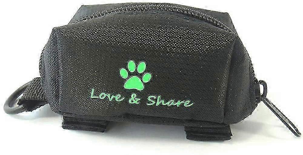 موزع حقيبة البراز ، ملحق المقود لحامل حقيبة براز الكلب - ملحق المشي أو الجري أو المشي لمسافات طويلة (أسود)