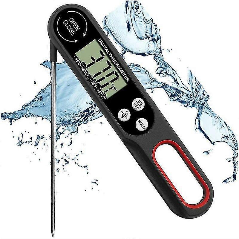 Foldable Meat Thermometer Digital Kitchen Thermometer Meat Thermometer with Large LCD Display and
