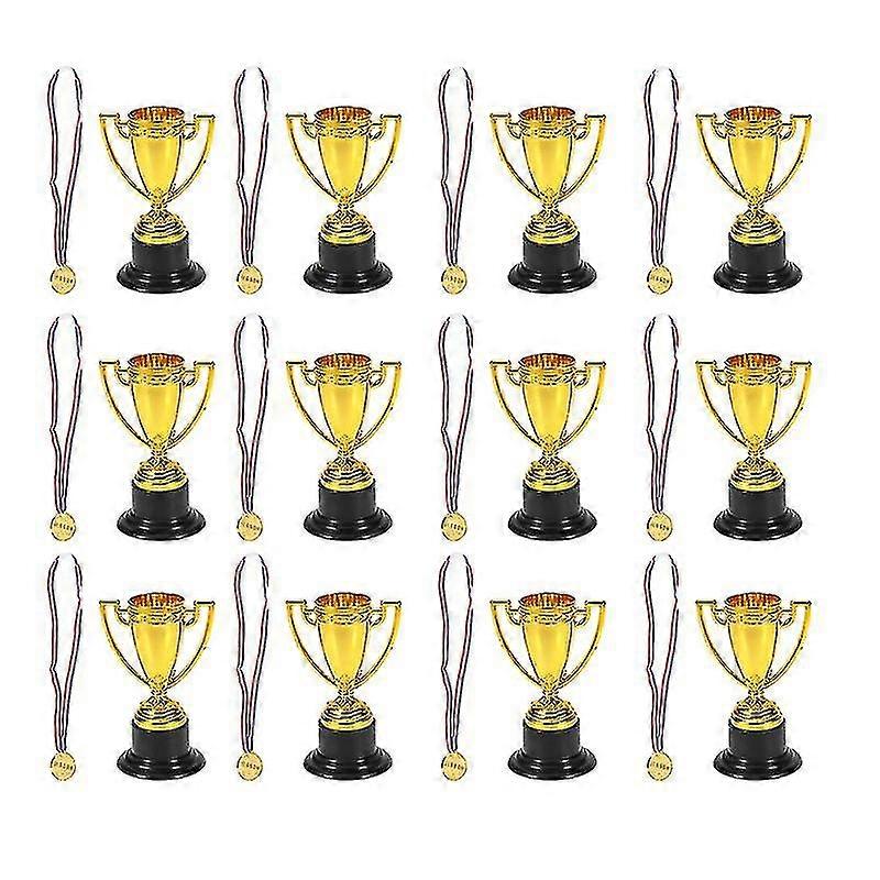 28pcs Plastic Gold Cups