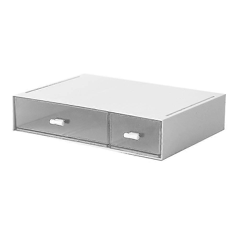 1pc Storage Box Creative Transparent Desktop Container Multifunction Storage Box Accemble Drawer Box For Livingroom