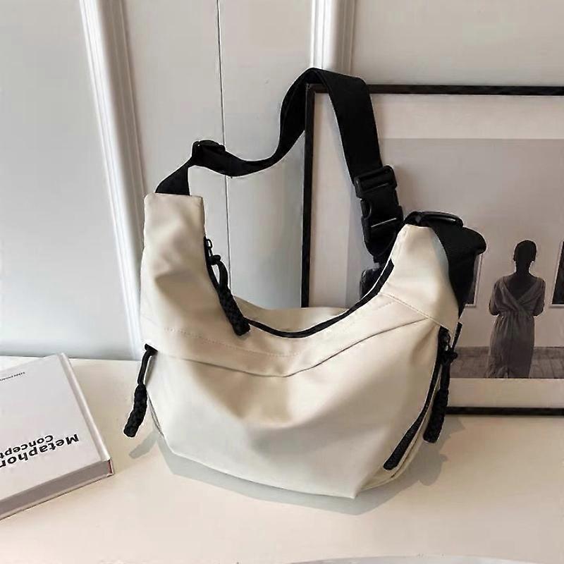 Bolsas Femininas de Nylon Hobos com Zíper Casual Sólido 2024 Moda Alta Capacidade Cor Sólida S