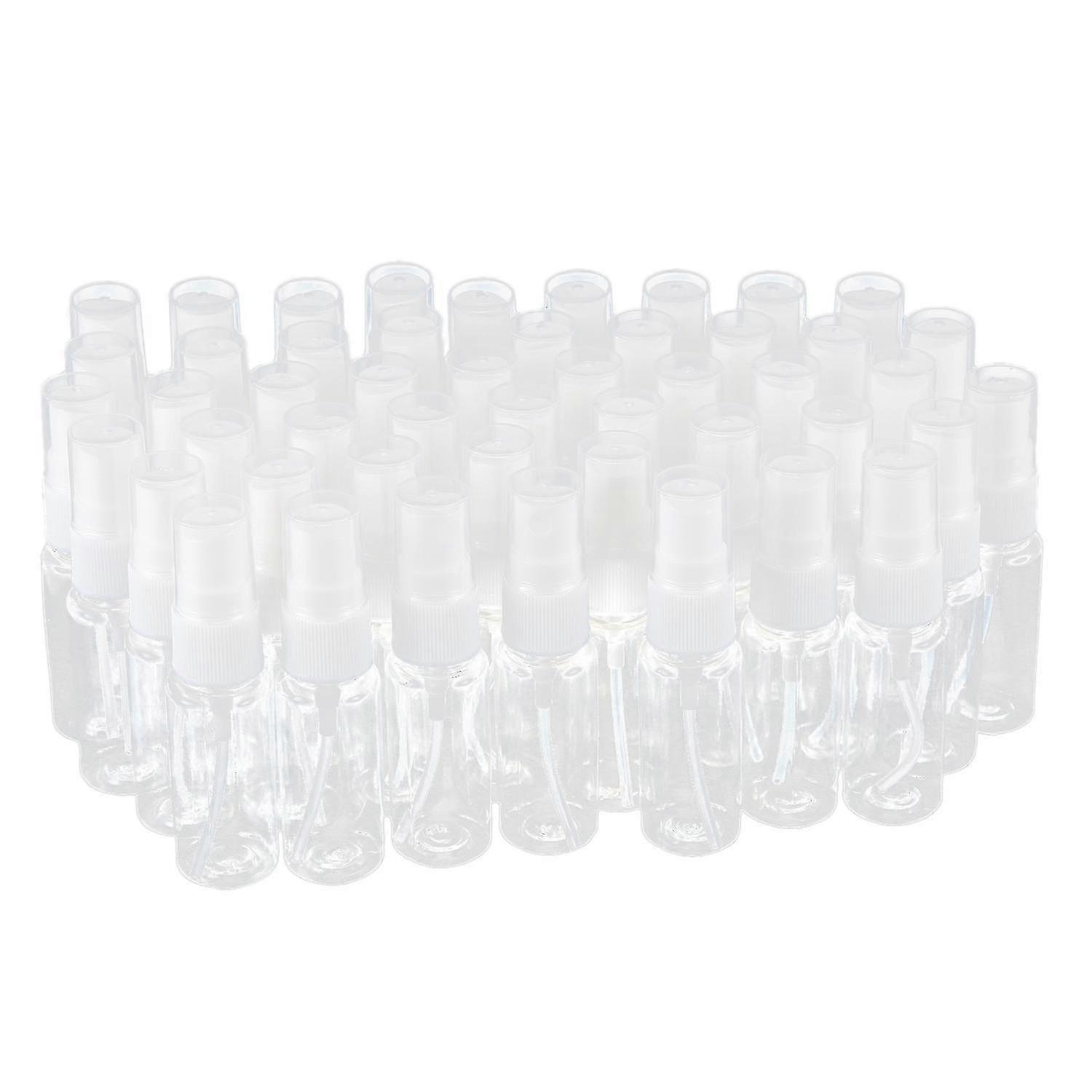 50-pack Empty Clear Plastic Fine Mist Spray Bottles With Microfiber Cleaning Cloth, 20ml Refillable-haoyi