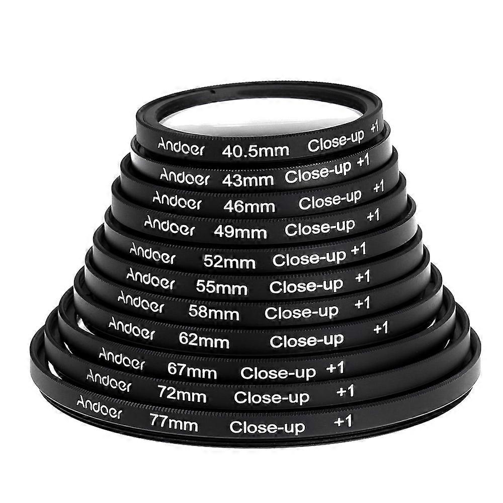 Andoer 55mm Macro Close-Up Filter Set +1 +2 +4 +10 with Pouch Nylon Ffilter Wallet for Nikon Canon Tamron Sigma Sony Alpha DSLRs