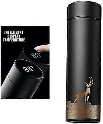 Luxury Smart Mug, Vacuum Flasks, Insulated Bottle with LED Touch Screen Temperature Display, 500ml. (Navy)
