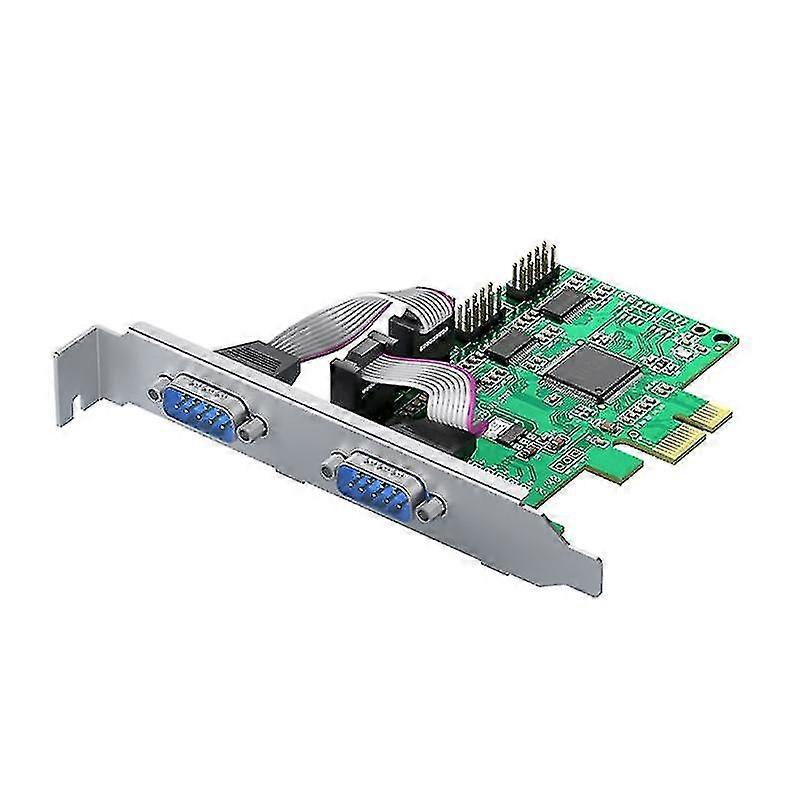 Rs232 Pci-e Dual Serial Ports Adapter Pcie Rs 232 Expansion Card With Baffle