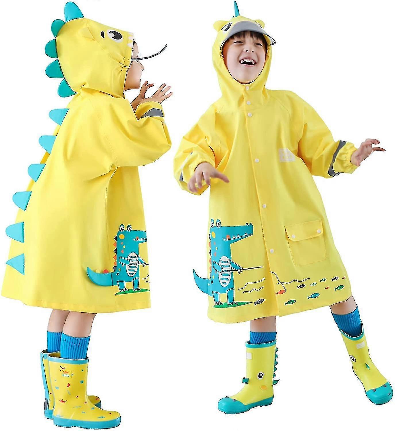 Wekity Imperméables pour enfants Garçons et filles École primaire Cap pour enfants Ponchobaby Crocodilel