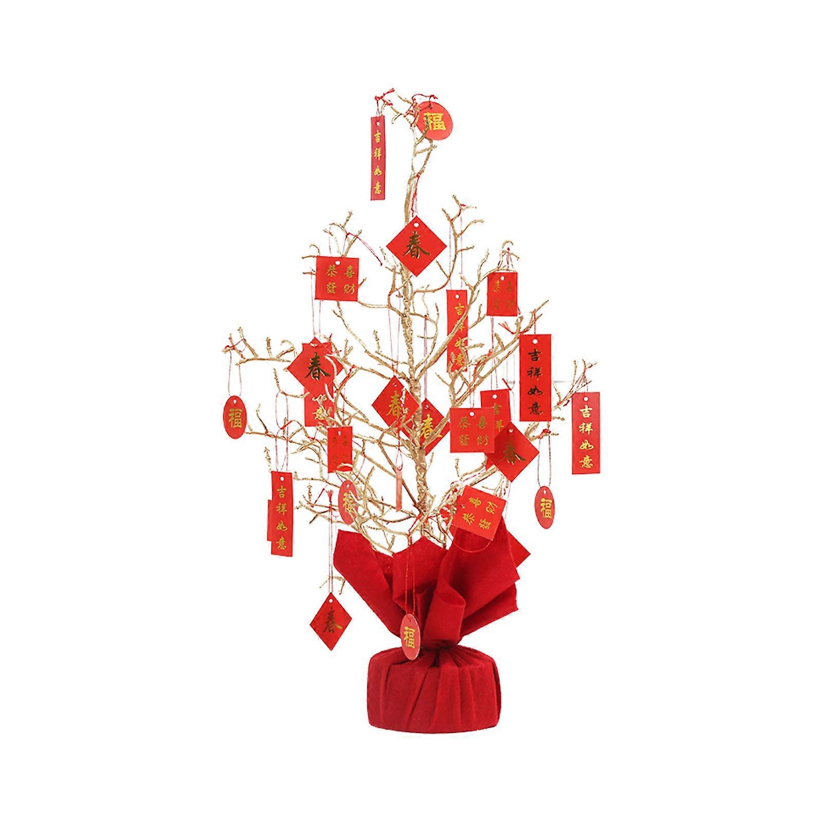 2023 NEW Gold coin tree Chinese New Year desktop tree Gold tree Red bag Gold fruit tree Money tree New Year decoration Wealth tree
