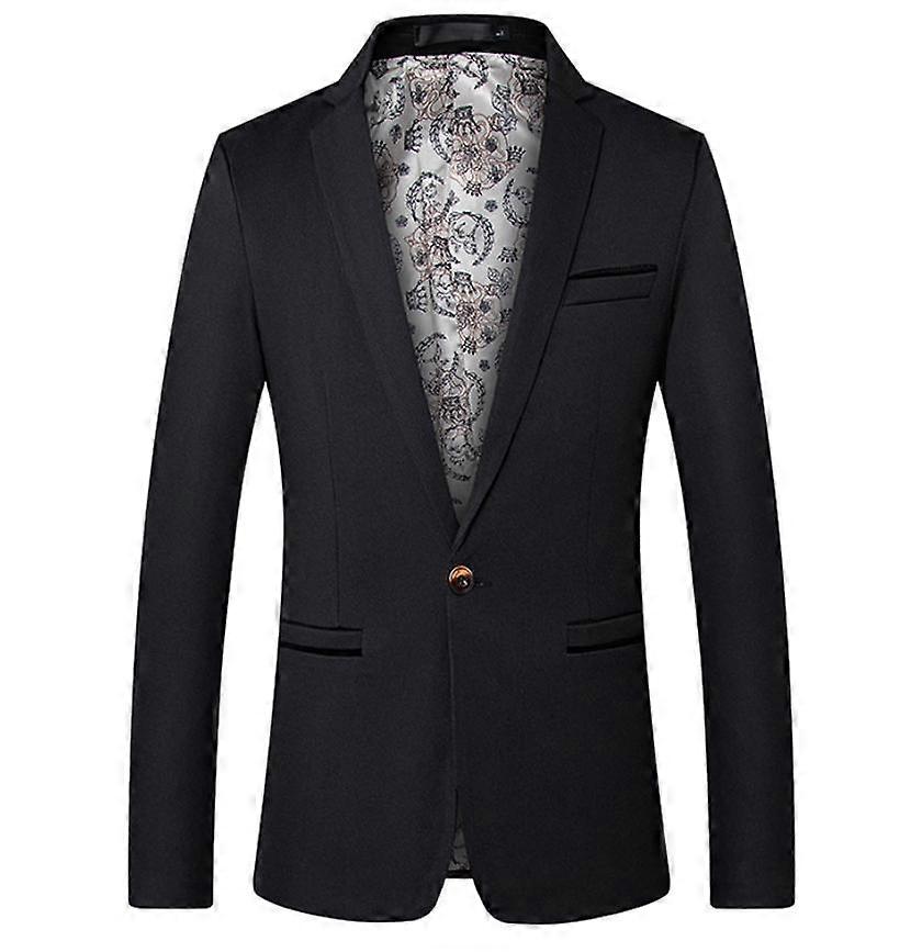 Mens Slim fit Solid Kavaj Casual Kostym Jacka