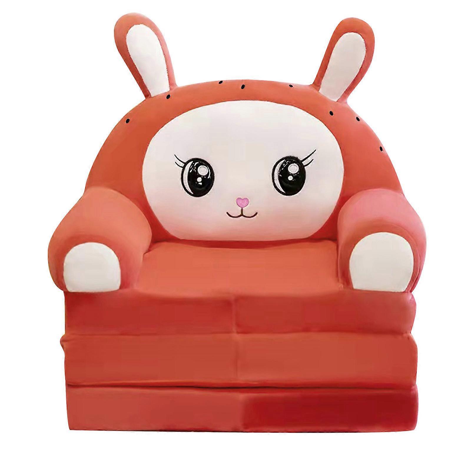 2023 Brand New Good 2 In 1 Plush Foldable Kids Sofa Backrest Armchair Foldable Children Sofa Cute