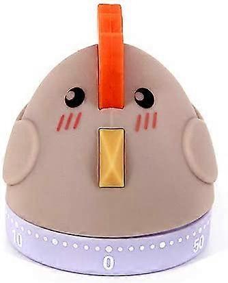 100% Mechanical Kitchen Timer, Spring 60-Minute Wind Up Dial 360 Rotating Kitten Countdown Egg