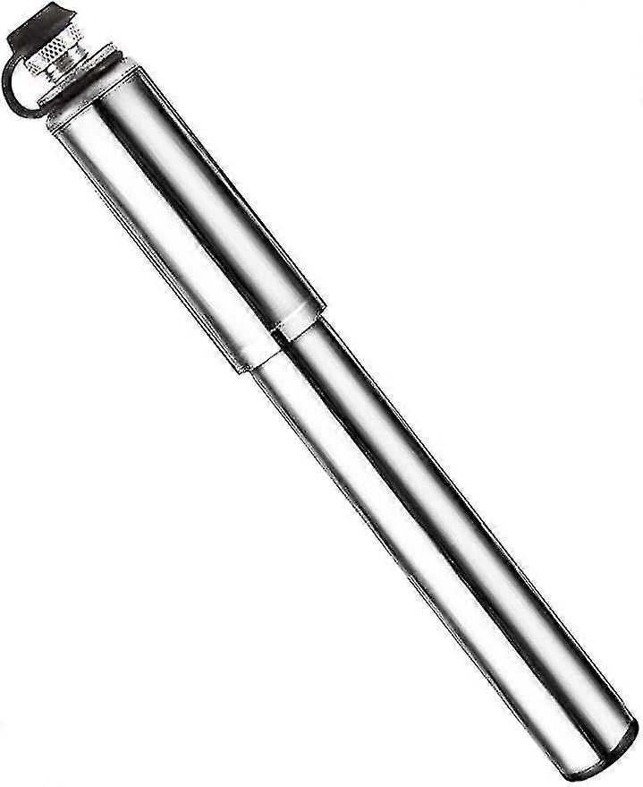 Bicycle Pump Bicycle Tyre Inflator With Needle Universal Valve Fixing Screw Frame Mount Built-in Flexible Hose For Bicycle And Ball (silver) (1pcs)