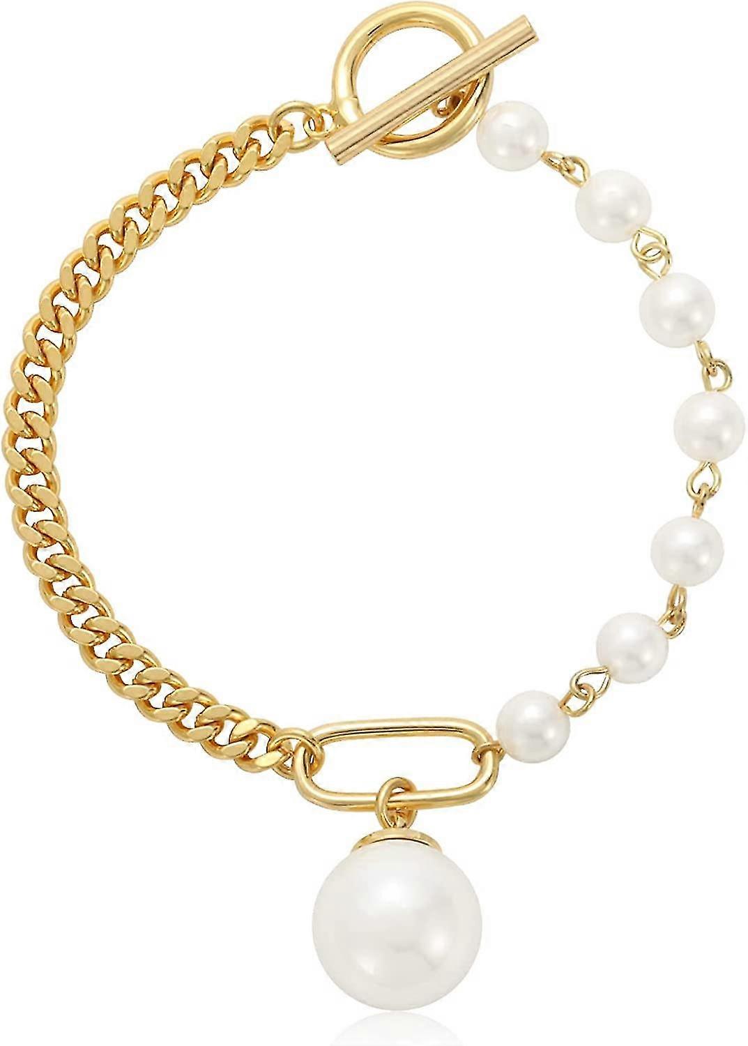 Moon Star Link Bracelet, 16k Gold Plated Adjustable Cuban Chain Bracelet | Sparkling Zircon Bracelet